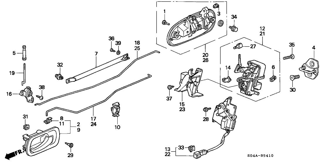 Honda New 1996-2000 Fits Honda Civic Tube, Protector, Part # 72139-ST8-A02