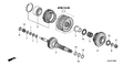 New 2009-2010 Fits Honda Odyssey Mainshaft Fifth Gear, Part # 23481-R36-A00