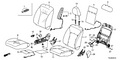 New 2016 Fits Honda Fit Headrest Assy., FR. *NH900L* (DEEP BLACK), Part # 81140-TST-A01ZA