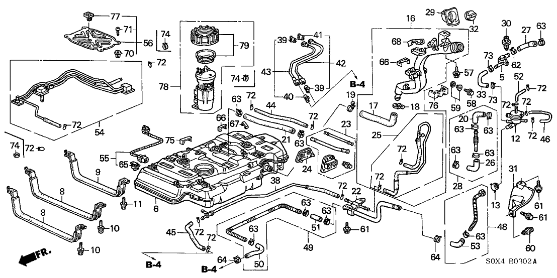Honda New 1999-2004 Fits Honda Odyssey Gasket, Fuel Joint Pipe, Part # 17656-S0X-A01