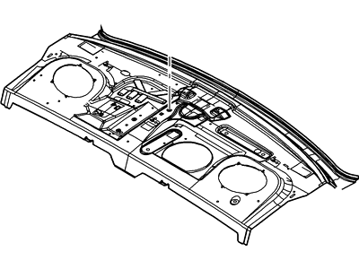 Ford New 2003-2011 Fits Ford / Mercury Crown Victoria / Grand Marquis Panel Assy - Package Tray Base No. 46506, Part # 5W7Z5446506AA