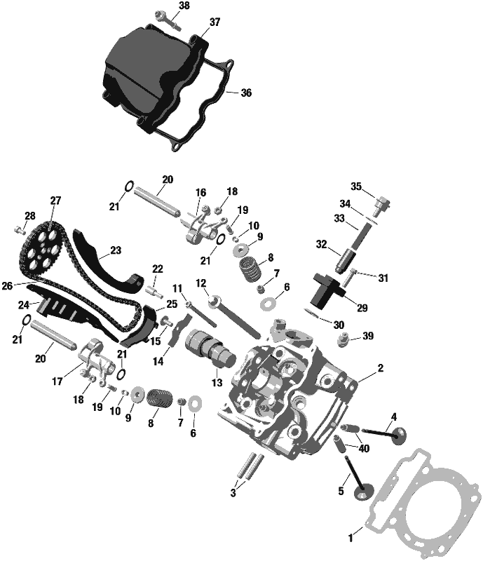 Fits 2013-2023 Ski-Doo Snowmobiles Camshaft, OEM Part # 420281078