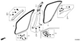 Honda New 2014 Fits Honda Accord Garnish Assy., R. Center Pillar (Upper) *NH882L* (PLATINUM GRAY), Part # 84111-T2A-A01ZC