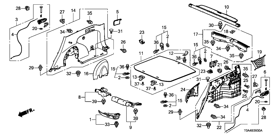New 2012 Fits Honda CR-V Lid,R Dmp Mainte, Part # 84620-T0A-A01ZC