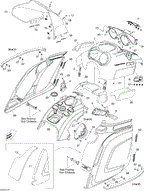 Ski-Doo - OEM schematic diagram - Part # 2572-517303482 - 09- Hood | 09- Hood LTD | 09- Hood SPORT - Ref # 25, 20, 34