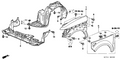 New 2003-2005 Fits Honda Element Cladding, L. FR. *NH661* (EX WARM GRAY), Part # 74165-SCV-A00ZA