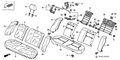 Honda New 2003-2007 Fits Honda Accord Cylinder, RR. Seat Lock, Part # 82226-SDN-A01