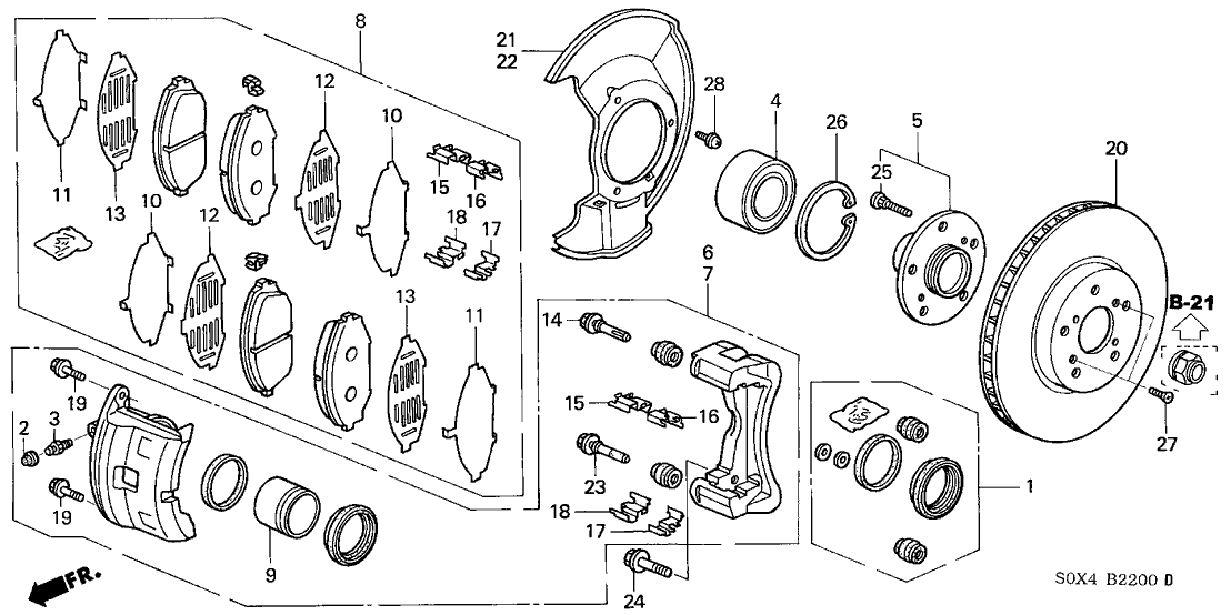 Honda New 1999-2004 Fits Honda Odyssey Splash Guard, Left Front Brake (16"), Part # 45256-S0X-010