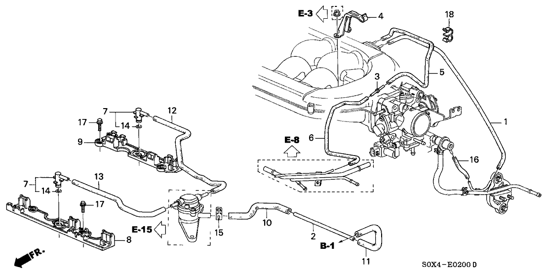 Honda New 1999-2001 Fits Honda Odyssey Stay, Mount Control Tube, Part # 36182-P8F-A00