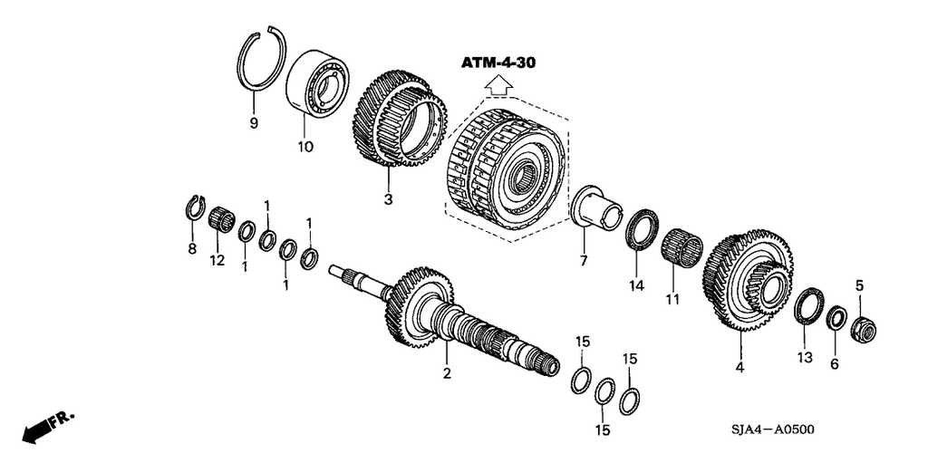 New 2005-2007 Fits Honda Accord Hybrid Mainshaft Fifth Gear, Part # 23481-RCK-010