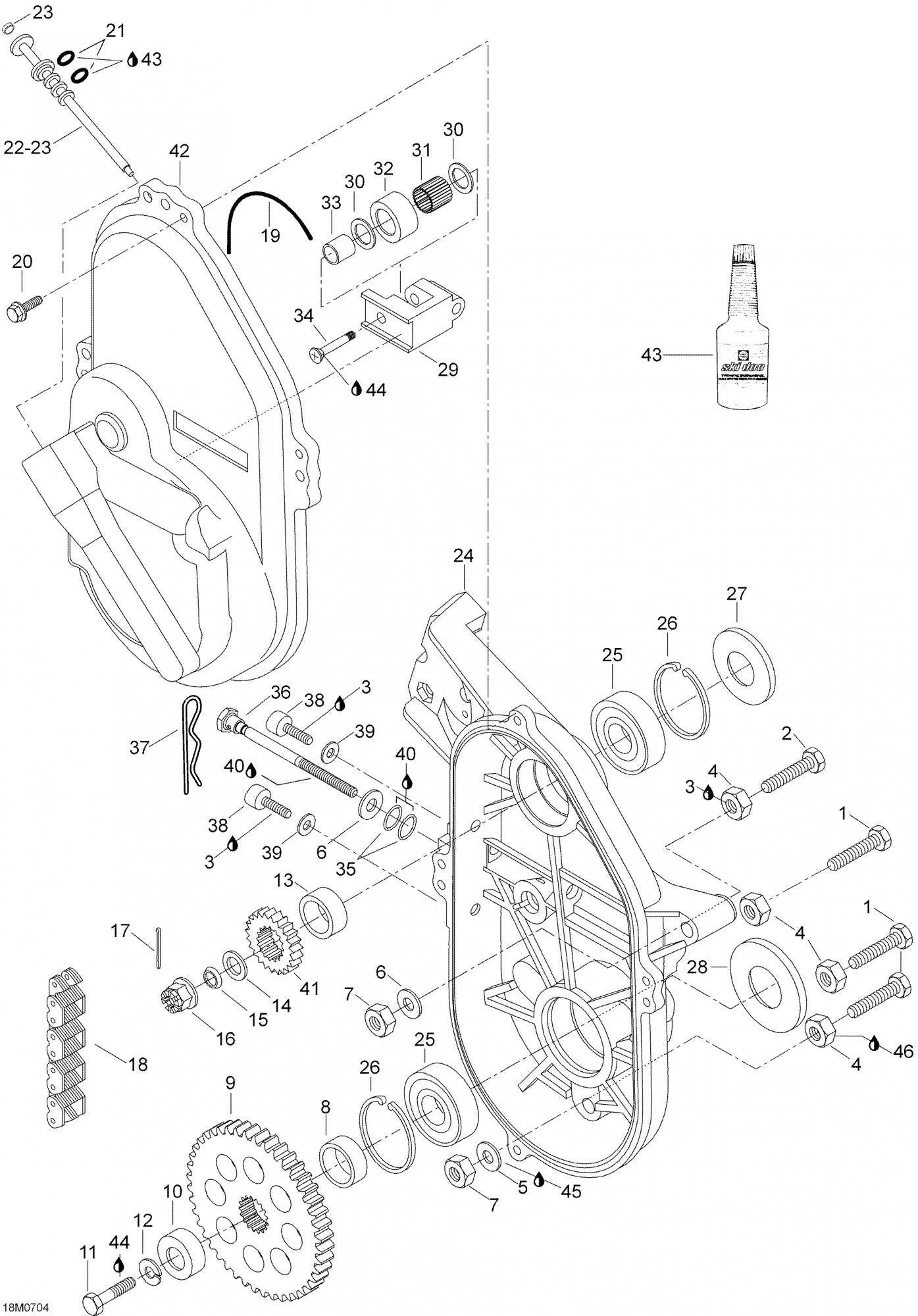 Fits 2005-2007 Ski-Doo Skandic LT 440F Spacer, OEM Part # 605452059