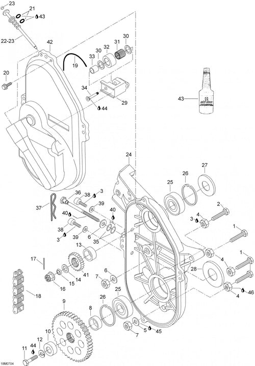 Fits 2005-2007 Ski-Doo Skandic LT 440F Spacer, OEM Part # 605452059