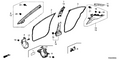 Honda New 2013 Fits Honda Civic Garnish Assy., R. Center Pillar (Upper) *NH167L* (GRAPHITE BLACK), Part # 84111-TR0-A01ZF