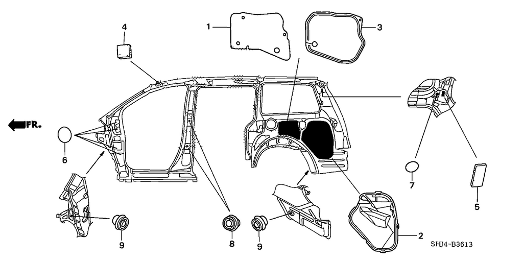 New 2005-2010 Fits Honda Odyssey Cover, RR. Air Conditioner, Part # 74516-SHJ-A00