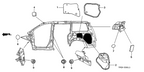 New 2005-2010 Fits Honda Odyssey Cover, RR. Air Conditioner, Part # 74516-SHJ-A00