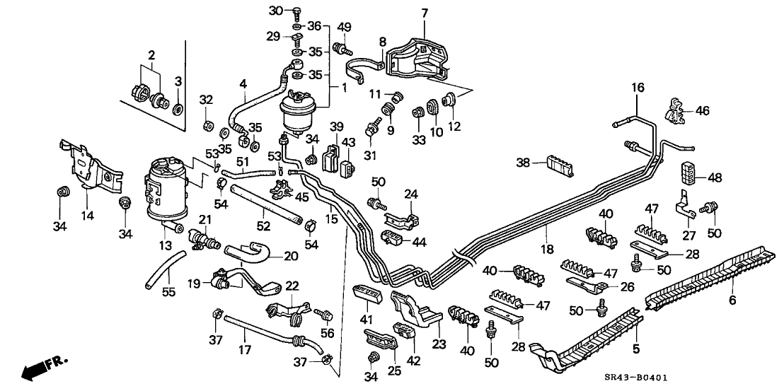 Honda New 1995 Fits Honda Civic Fuel Feed Pipe, Part # 17700-SR1-010
