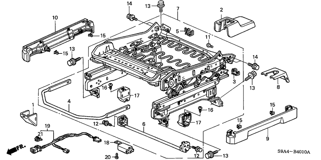 New 2002-2004 Fits Honda CR-V Cover B, L. Riser (Inner) *NH167L* (GRAPHITE BLACK), Part # 81679-S9A-J21ZA