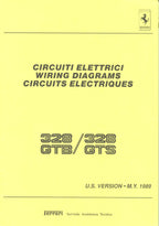1989 Fits Ferrari 328 GTB / 328 GTS U.S Spec Electrical Wiring Schematics