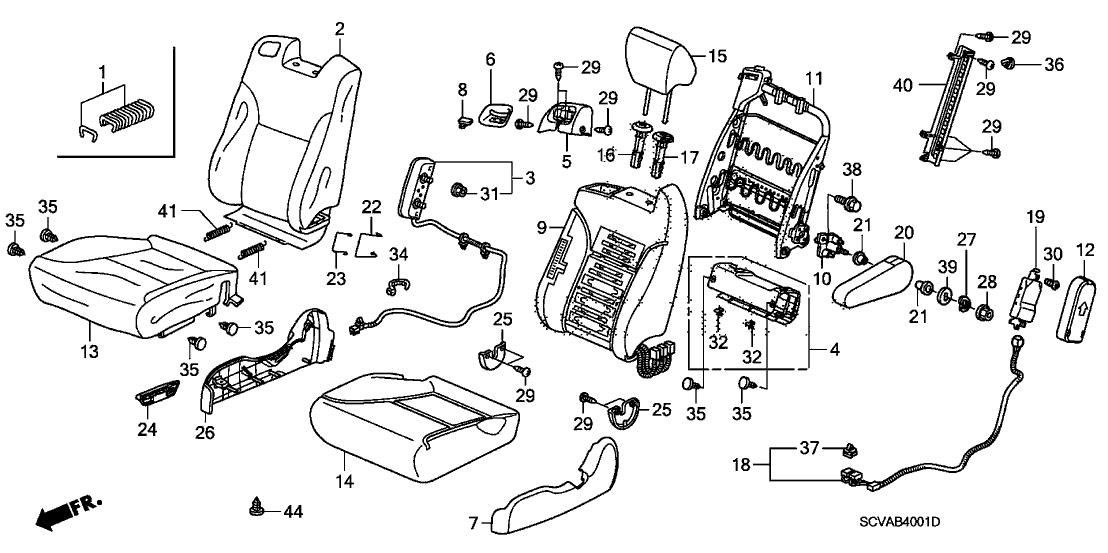 Honda New 2007-2011 Fits Honda Element Pad Assembly, Right Front Seat Cushion, Part # 81132-SCV-L01