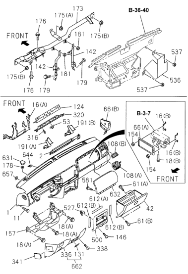 Honda New 2002 Fits Honda Passport Beam Asm Cross,Inst, Part # 89730-72122