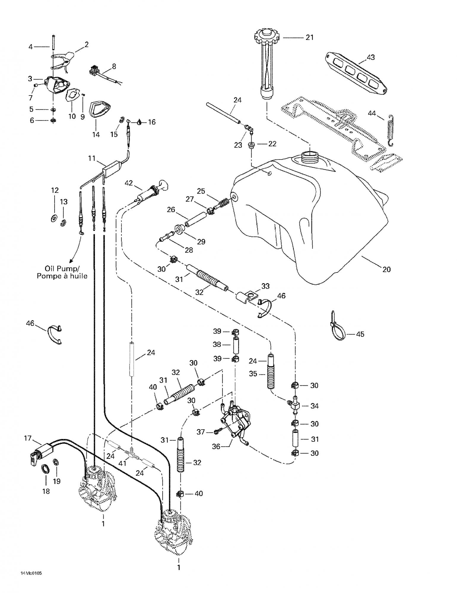 Fits 1996-2005 Ski-Doo Formula Deluxe 380 F / Formula Deluxe 380/500 Models Throttle Cover, OEM Part # 572044600