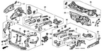 New 2002-2006 Fits Honda CR-V Stay, Left Front Bulkhead Side, Part # 60485-S9A-A01ZZ