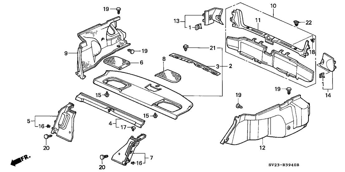 New 1994-1997 Fits Honda Accord Cover Assy., R. Gusset *NH120L* (STAR BLACK), Part # 84514-SV2-A00ZA