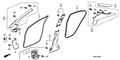 Honda New 2009-2011 Fits Honda Civic Garnish Assy., R. Center Pillar (Upper) *NH686L* (QP LIGHT WARM GRAY), Part # 84111-SNA-A01ZE