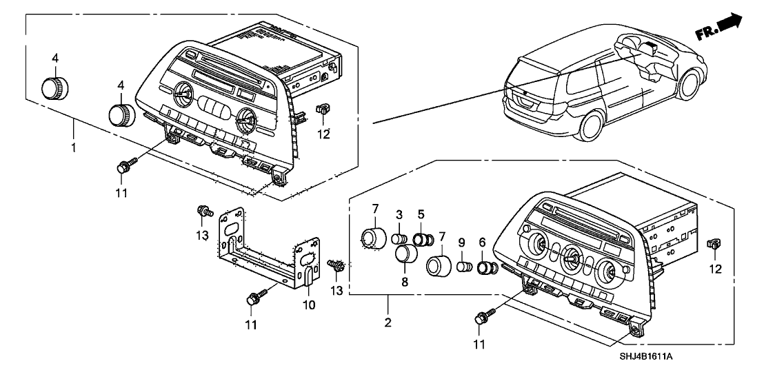Honda New 2005-2007 Fits Honda Odyssey Tuner Assy. (Matsushita), Part # 39100-SHJ-A10