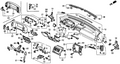 Honda New 1988 Fits Honda Prelude Garnish, Meter Visor *B49L* (FAIR BLUE), Part # 77201-SF1-505ZB