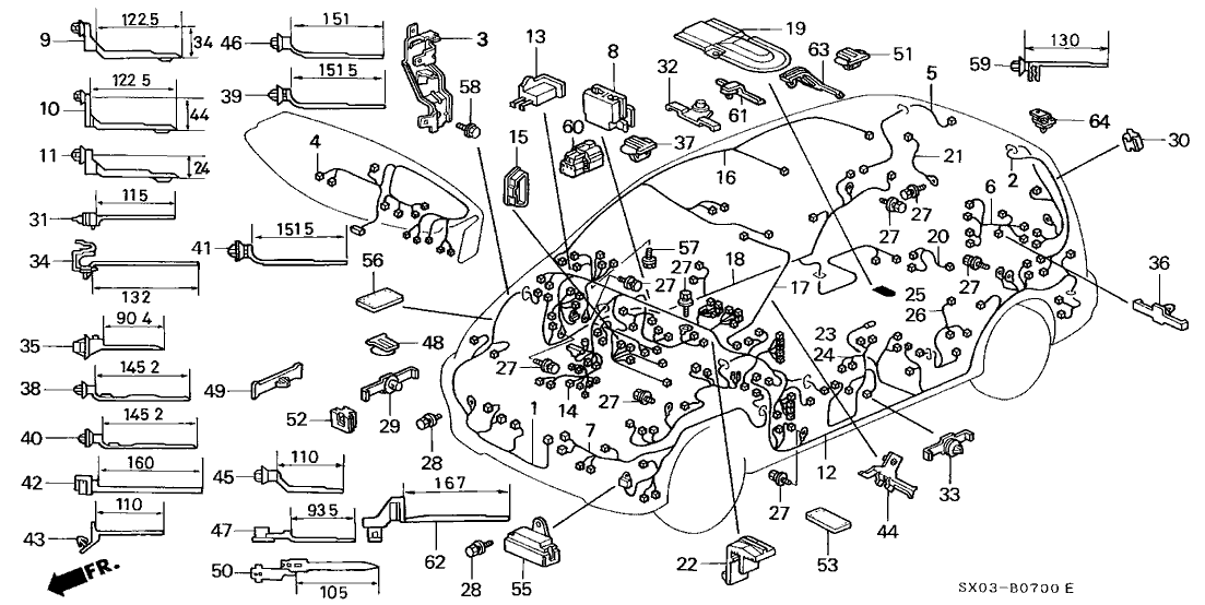 Honda New 1998 Fits Honda Odyssey Wire, RR. Defroster, Part # 32202-SX0-010