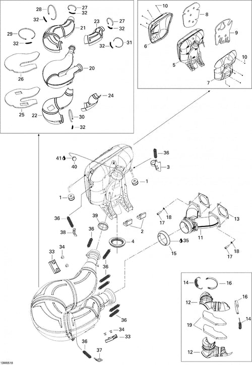 Fits 2005-2007 Ski-Doo Mach Z 1000 SDI / Mach Z 1000 SDI Adrenaline & X Models Retaining Strap, OEM Part # 514053976