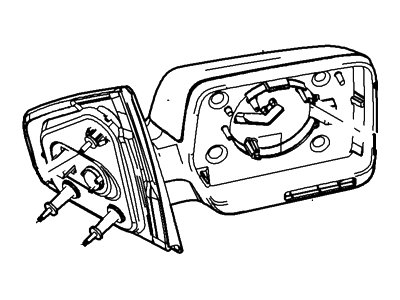 Ford New 2007-2008 Fits Ford / Lincoln F-150 / Mark LT Mirror Assy - Rear View Outer Base No. 17682 Position Passenger Side, Part # 8L3Z17682AA