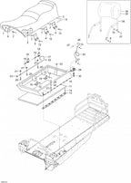 Fits 2006-2007 Ski-Doo Skandic SUV 550F / Skandic SUV 600 Models Support, OEM Part # 605452535