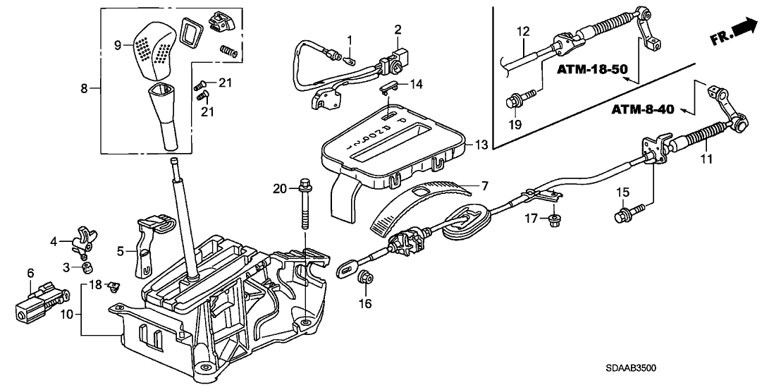 Honda New 2006-2007 Fits Honda Accord Base Bracket, Part # 54200-SDA-A84