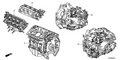 Honda New 2008-2012 Fits Honda Accord Engine Sub-Assembly, Rear Head, Part # 10005-R72-A02