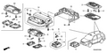 Honda New 2007 Fits Honda CR-V Switch Assy., Sunroof & Map Light & Microphone *YR327L* (PEARL IVORY), Part # 35830-SWA-A62ZC