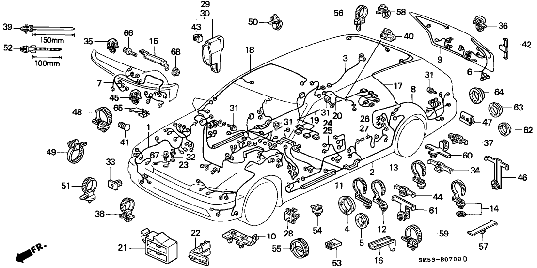 Honda New 1993-2002 Fits Honda Accord Connector Holder, Part # 32312-SM4-013