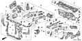 Honda New 2003-2008 Fits Honda Element Bulkhead, Right Front Side, Part # 60411-SCV-A01ZZ