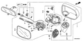 New 2006-2011 Fits Honda Civic Driver Side Door Mirror Assembly, Part # 76250-SNE-A32