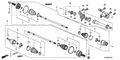 Honda New 2006-2008 Fits Honda Ridgeline Outboard Joint Set, Part # 44014-SJC-A02