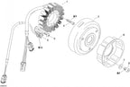 Fits 2003/2004/2006/2007 Ski-Doo MX Z 440 Racing / MX Z 440X Racing Models Flywheel, OEM Part # 410922953