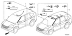 New 2012 Fits Honda CR-V Sunroof Wire, Part # 32156-T0A-A10
