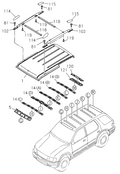Honda New 1998-2002 Fits Honda Passport Cover Roof Rail FRT, Part # 89713-53743