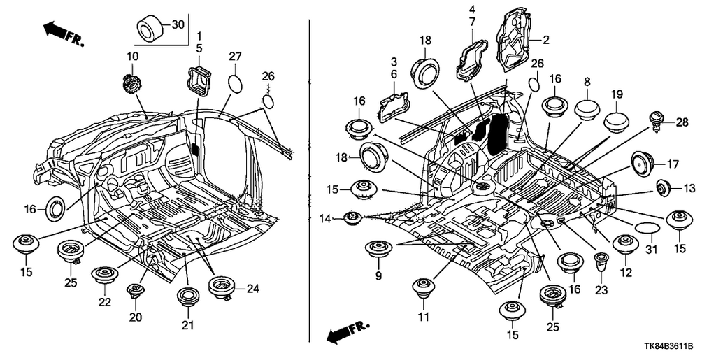 New 2011-2013 Fits Honda Odyssey Absorber, R. FR. Pillar, Part # 74512-TK8-A00