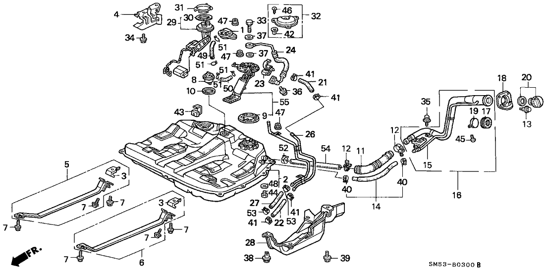 Honda New 1991 Fits Honda Accord Gasket, Fuel Filler Pipe, Part # 17662-SM5-A00