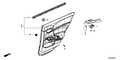 New 2013 Fits Honda Civic Lining Assy., R. RR. Door (Typea) (LEA), Part # 83700-TR3-A41ZD