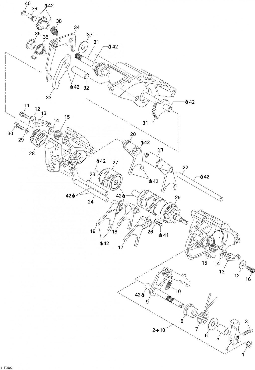 Fits 1999-2005 Can-Am Traxter 5 Speed / Traxter Auto Std & XT Models Gear Shift Rod, OEM Part # 420257080