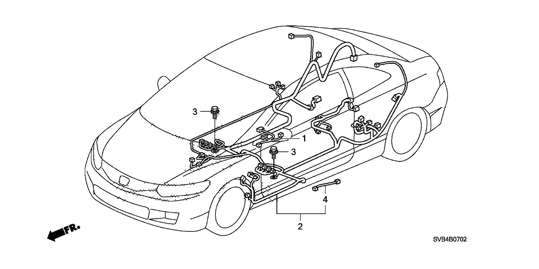 New 2009-2011 Fits Honda Civic Sub-Wire, Console, Part # 32104-SVA-A20