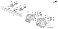 Honda New 2004-2005 Fits Honda Civic Garnish Assembly, Rear License (Satin Silver Metallic), Part # 74890-S5A-J01ZD